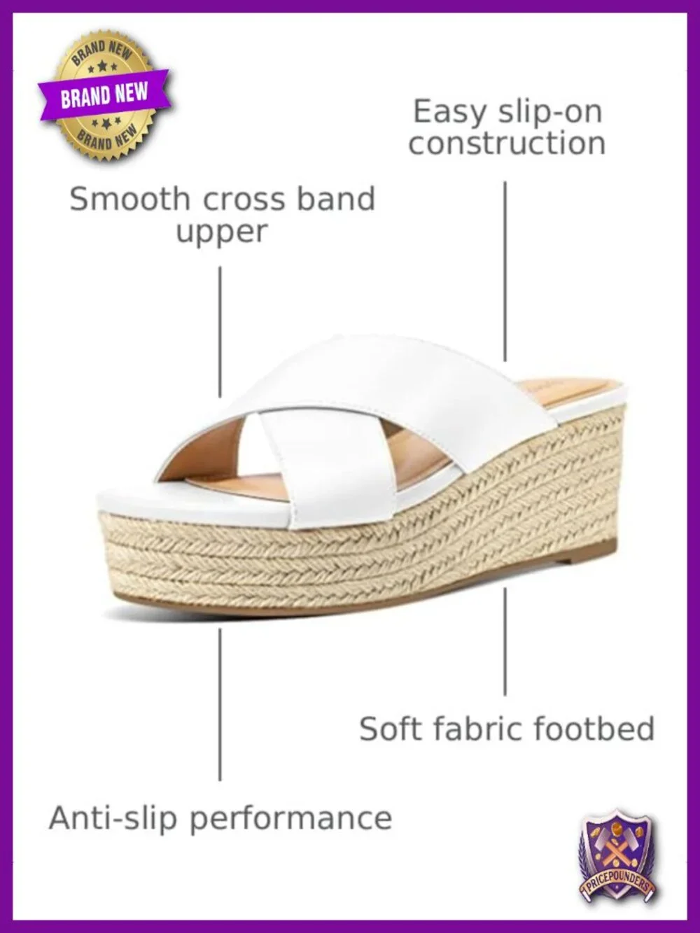 Criss Cross Platform Wedge Sandals Open Toe Espadrille Heels Slide